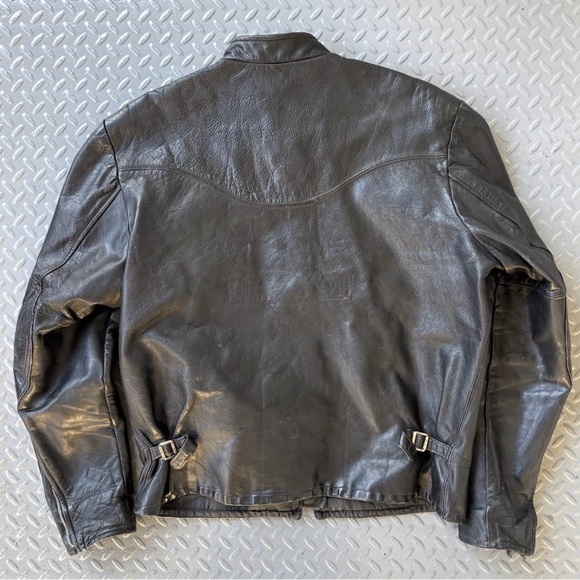 Vintage 70s Cafe Racer Leather Motorcycle Jacket - Picture 3 of 12